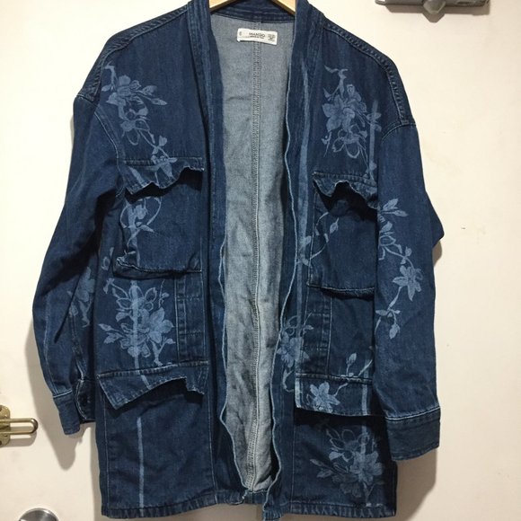 MANGO OPEN FRONT DENIM JACKETS ONE SIZE - Picture 2 of 6